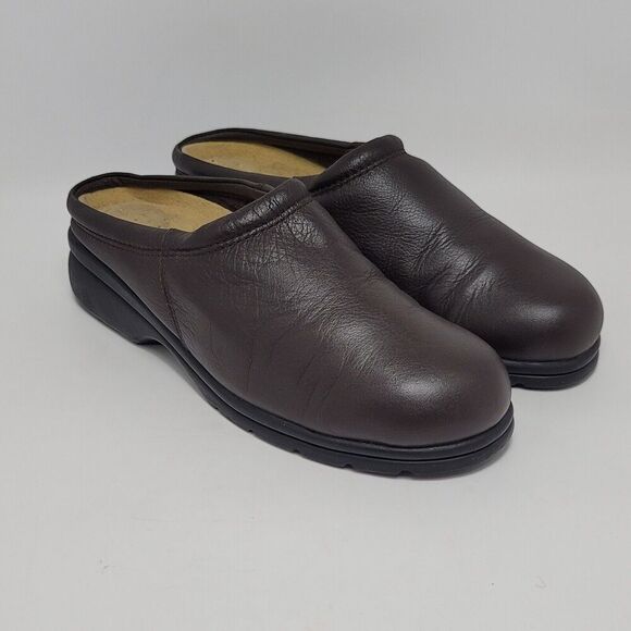 Cobbie Cuddlers Womens Brown Leather Clogs Slip On Shoes Size 9.5 - Picture 2 of 14